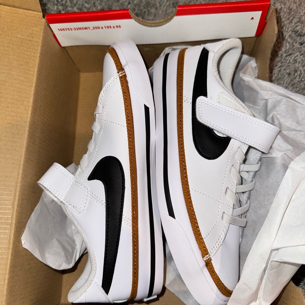 Nike Kids' White and Black Sneakers